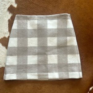 NWT New with Tags 6 Wool Plaid Loft office work skirt